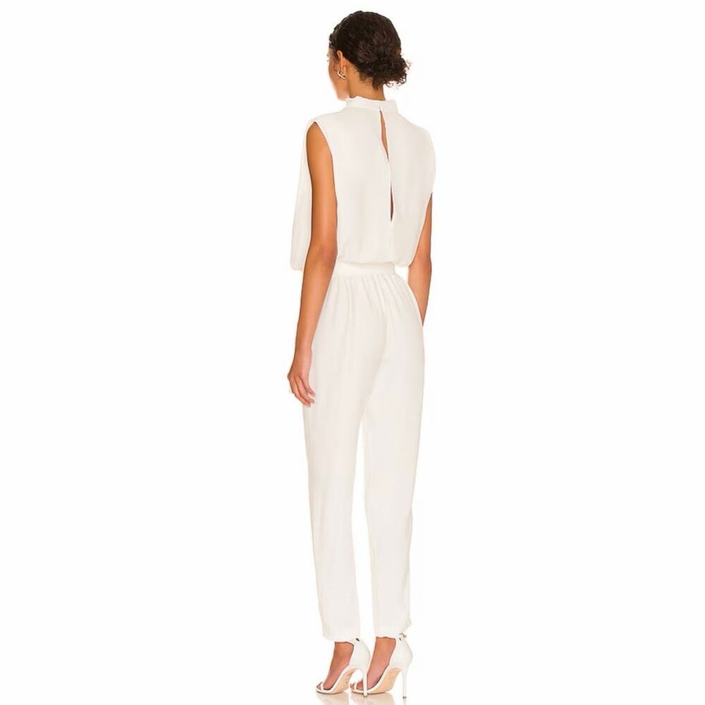 Amanda Uprichard X Revolve Fabienne Ivory White Sleeveles Tie Waist Jumpsuit S - Picture 9 of 12